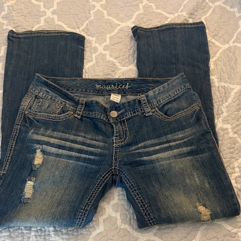 Maurices Dark Blue Straight Leg Jeans